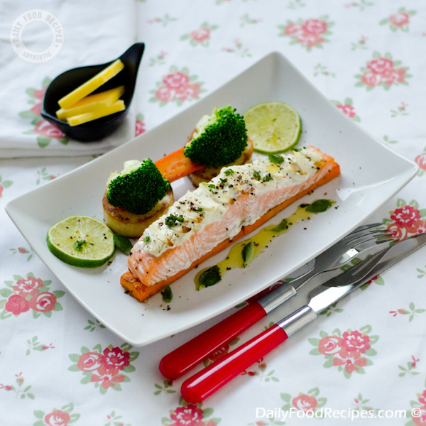 Cheesy Baked Salmon