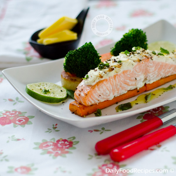 Cheesy Baked Salmon