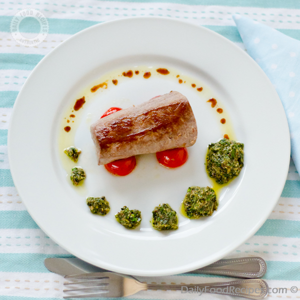 Pan Fried Tuna With Salsa Verde 