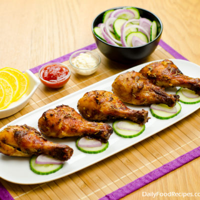 Honey & Mustard Baked Chicken Drumsticks