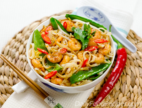 Stir Fried Noodles With Shrimp