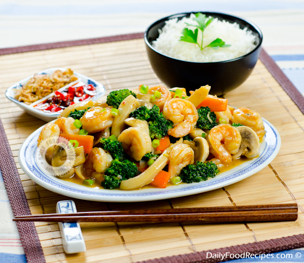 Seafood Stir Fry With Vegetables