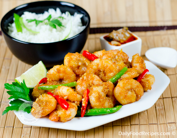 Garlic and Chilli Prawns